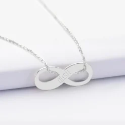 Pendentif personnalisé médaille gravée argent infini 25x10mm