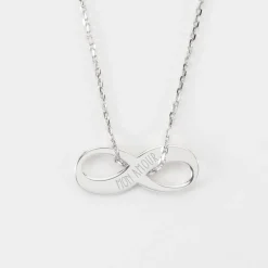 Pendentif personnalisé médaille gravée argent infini 25x10mm