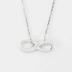 Pendentif personnalisé médaille gravée argent infini 25x10mm