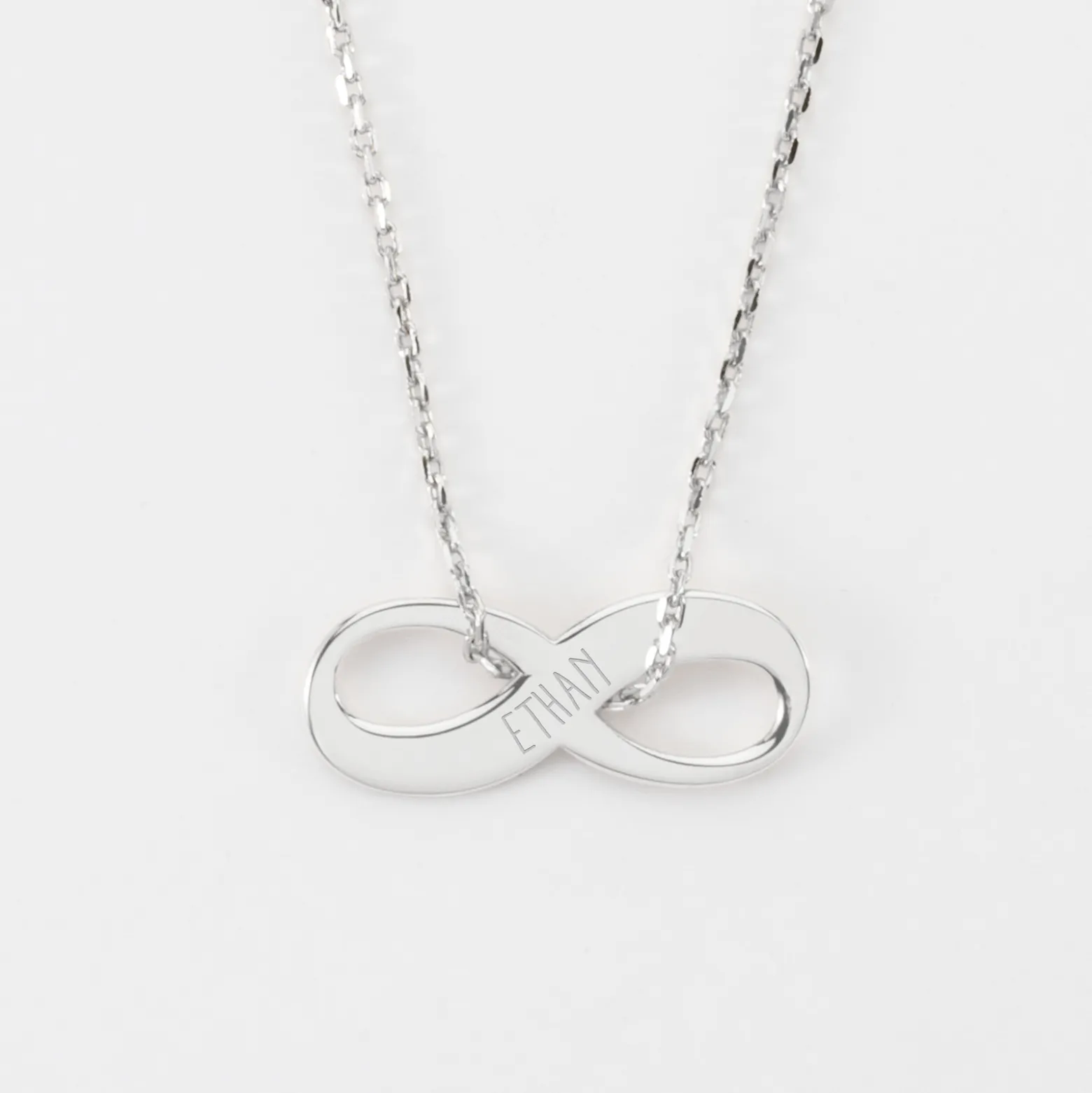 Pendentif personnalisé médaille gravée argent infini 25x10mm