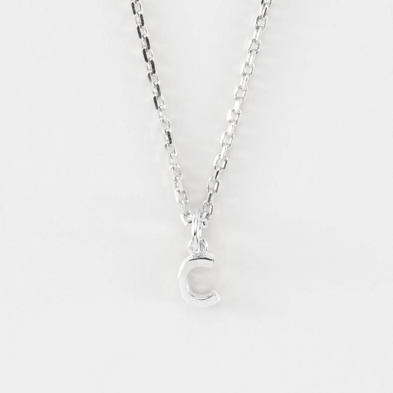 Pendentif personnalisé médaille argent lettre initiale 5 mm