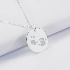 Pendentif personnalisé médaille gravée argent 19 mm - Edition spéciale Arbre de Vie
