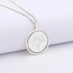 Pendentif personnalisé médaille réversible Eternelle gravée argent 18 mm