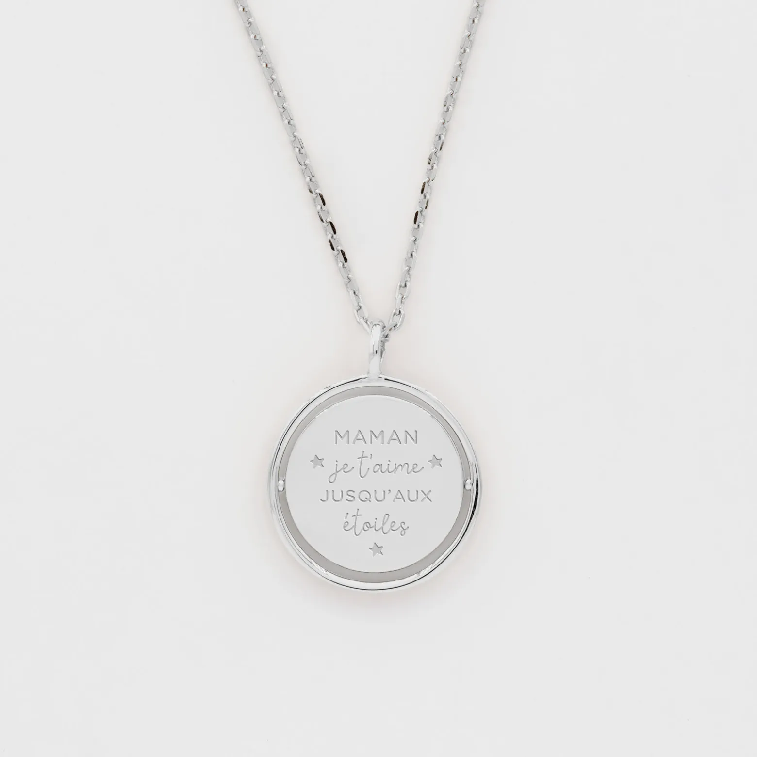 Pendentif personnalisé médaille réversible Eternelle gravée argent 18 mm