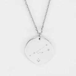 Pendentif personnalisé médaille scintillante gravée argent 20 mm