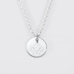 Pendentif personnalisé médaille gravée argent 15 mm - Edition spéciale Astro