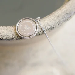 Pendentif personnalisé médaille réversible Eternelle gravée argent 18 mm - HappyBulle x Capucine