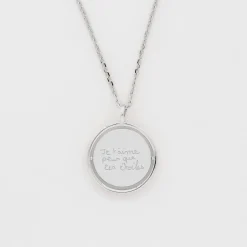 Pendentif personnalisé médaille réversible Eternelle gravée argent 18 mm - HappyBulle x Capucine