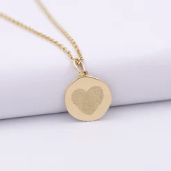 Pendentif personnalisé médaille gravée plaqué or rose des vents texturée 14 mm