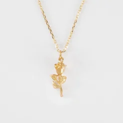 Pendentif rose plaqué or 19 mm