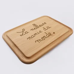 Planche à découper cuisine personnalisée bois gravé 35x25 cm