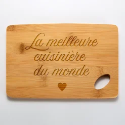 Planche à découper personnalisée bambou gravé 20x15 cm