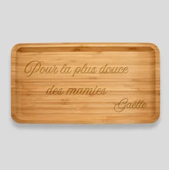 Plateau personnalisé bois gravé 35x20 cm