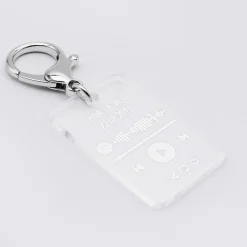 Porte clés Spotify personnalisé gravé acrylique rectangle 55x35 mm