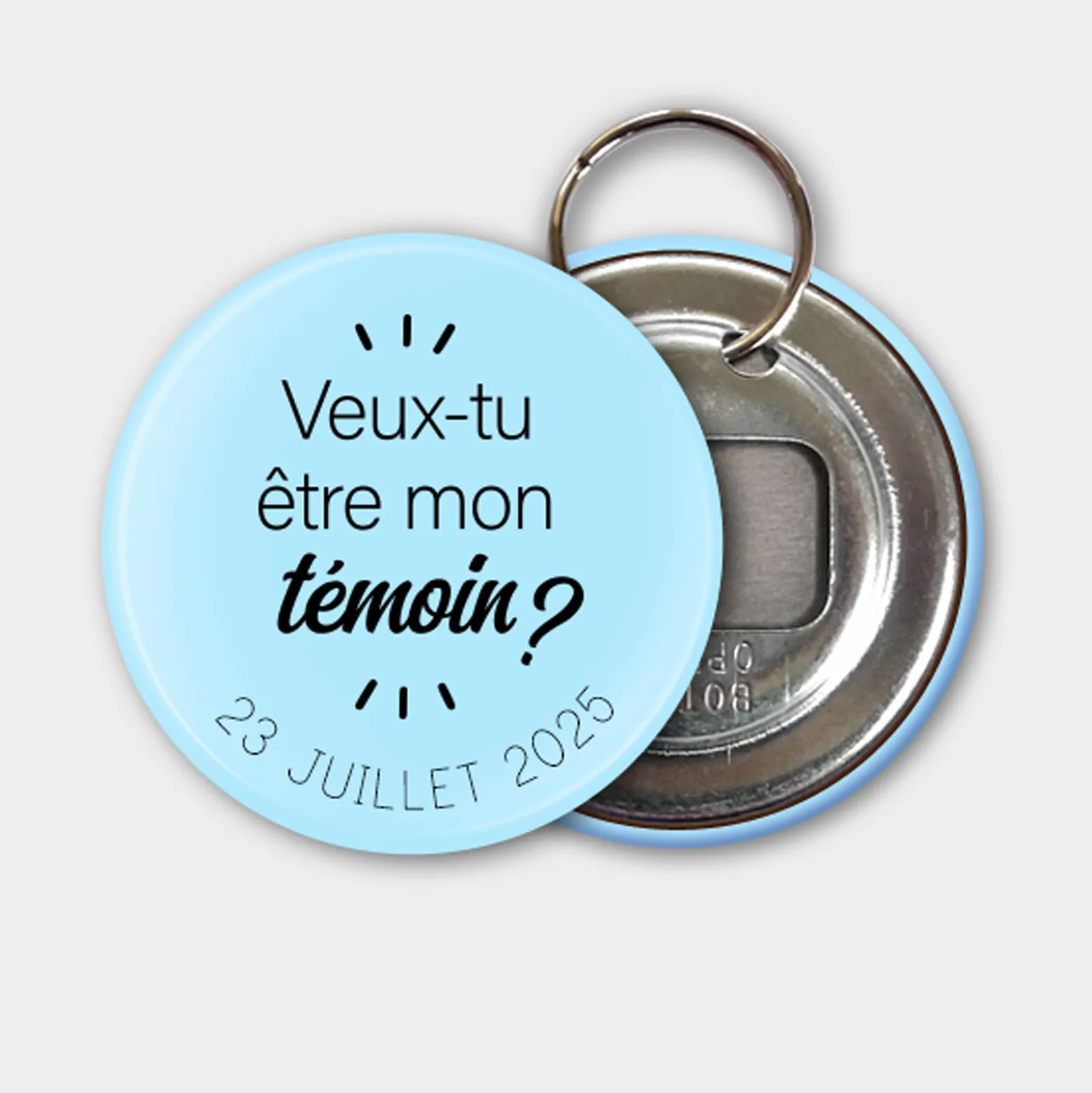 Porte clés-décapsuleur EVG personnalisé 56mm