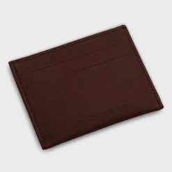 Porte-carte personnalisé cuir couleur cognac 9,7x7,3cm