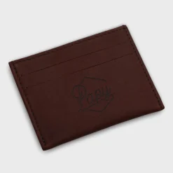 Porte-carte personnalisé cuir couleur cognac 9,7x7,3cm