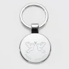 Porte-clés Marié personnalisé gravé acier rond 37 mm