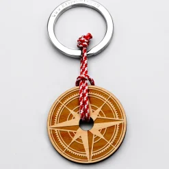 Porte-clés personnalisé gravé bois médaille ronde 40 mm - édition spéciale 