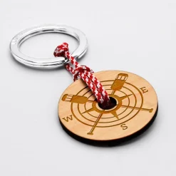 Porte-clés personnalisé gravé bois médaille ronde 40 mm - édition spéciale 