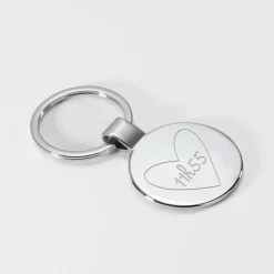 Porte-clés personnalisé gravé acier rond 37 mm - HappyBulle x Mon petit Léon