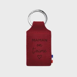Porte-clés personnalisé gravé cuir rectangle 40x62 mm