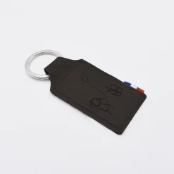 Porte-clés personnalisé gravé cuir rectangle 40x62 mm