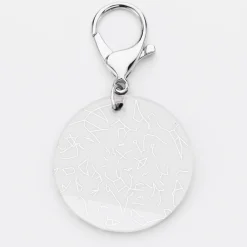Porte-clés personnalisé gravé acrylique médaille ronde 50 mm 