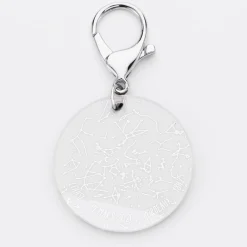 Porte-clés personnalisé gravé acrylique médaille ronde 50 mm 