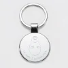Porte-clés personnalisé gravé acier rond 37 mm - HappyBulle x Barbapapa