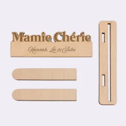 Porte-photo personnalisé bois gravé Mamie chérie