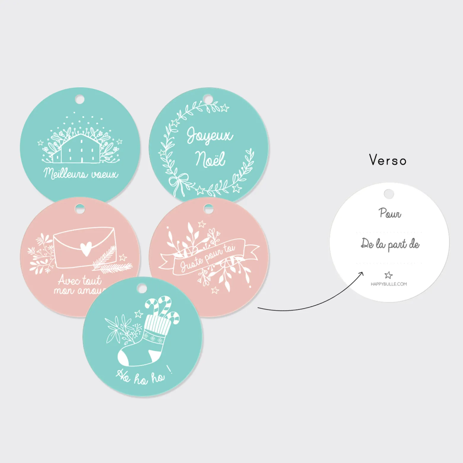 Étiquettes pour cadeaux de Noël