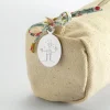 Trousse en coton avec noeud Liberty et médaille acier personnalisée